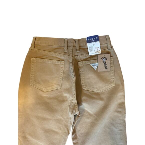 NWT Vintage Guess Jeans Sz. 26/27 High Waist Straight Leg Denim Tan Fall Style - Picture 8 of 13